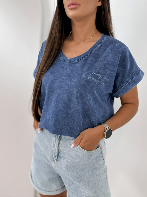 BLOUSE DERAN GRANATOWA
