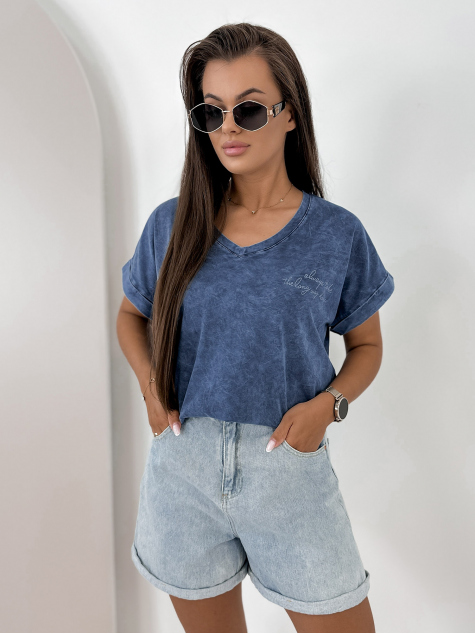 BLOUSE DERAN GRANATOWA
