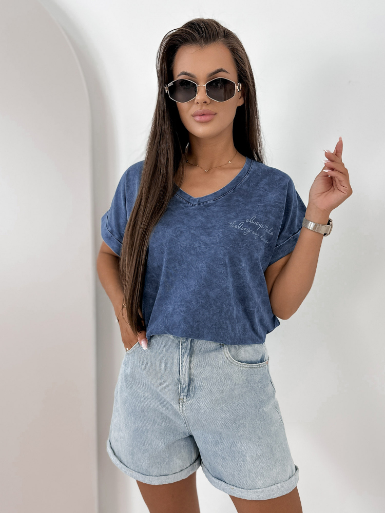 BLOUSE DERAN GRANATOWA