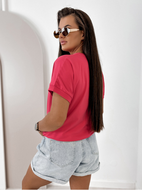 BLOUSE SETINE RASPBERRY