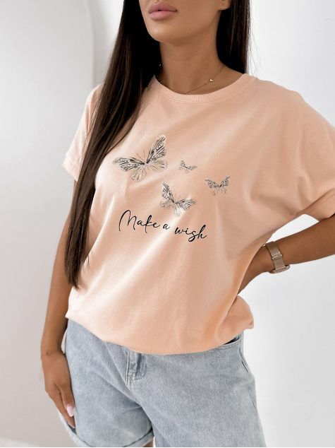 BLOUSE SETINE PEACH