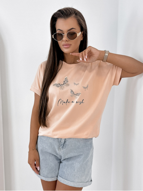 BLOUSE SETINE PEACH