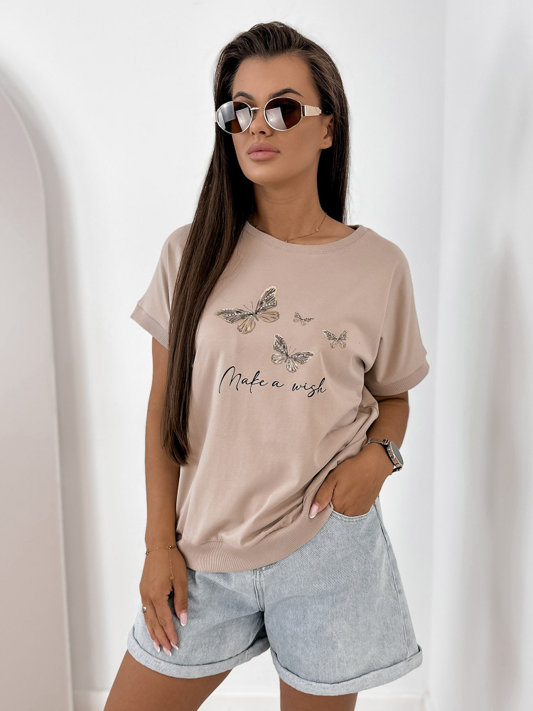 BLOUSE SETINE BEIGE