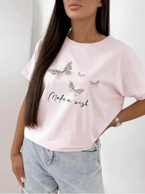 BLOUSE SETINE POWDER PINK