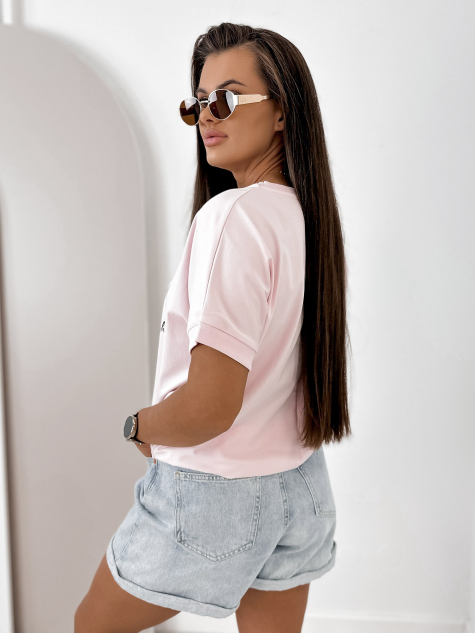 BLOUSE SETINE POWDER PINK