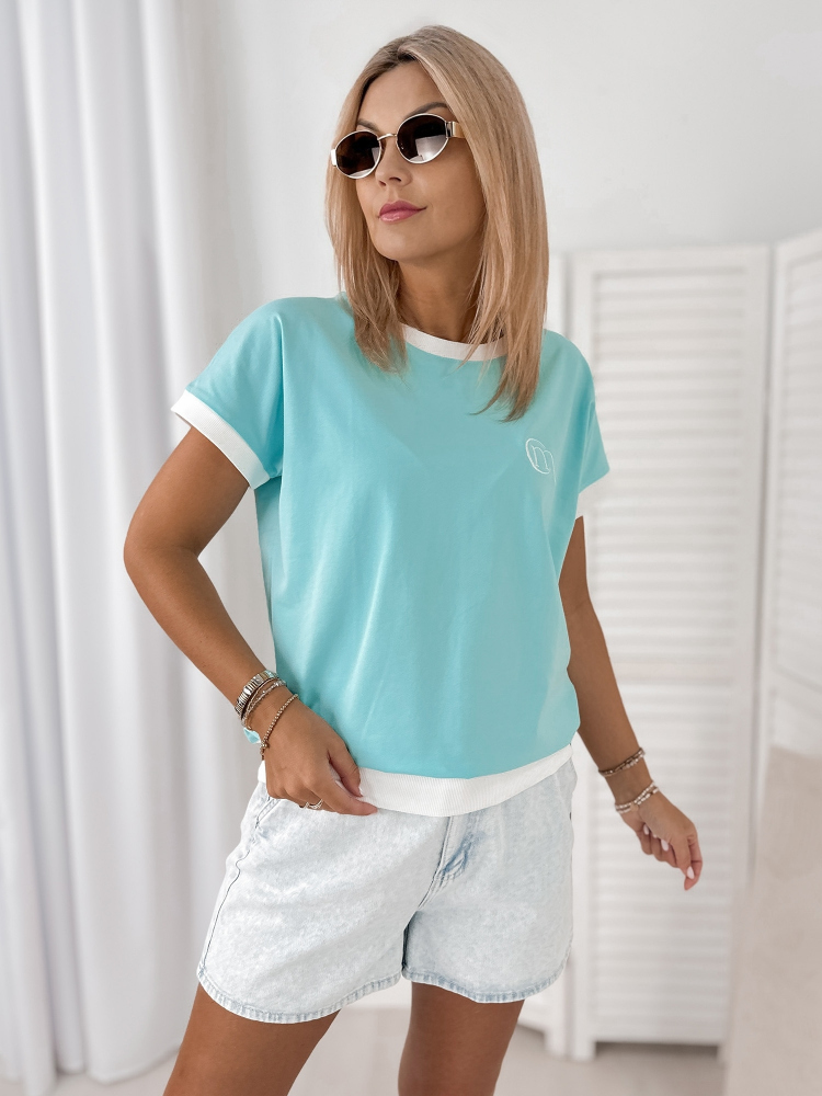 BLUSE HADI MINTFARBENE