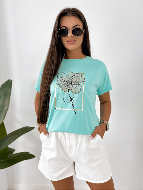 BLUSE SEGANTI MINTFARBENE