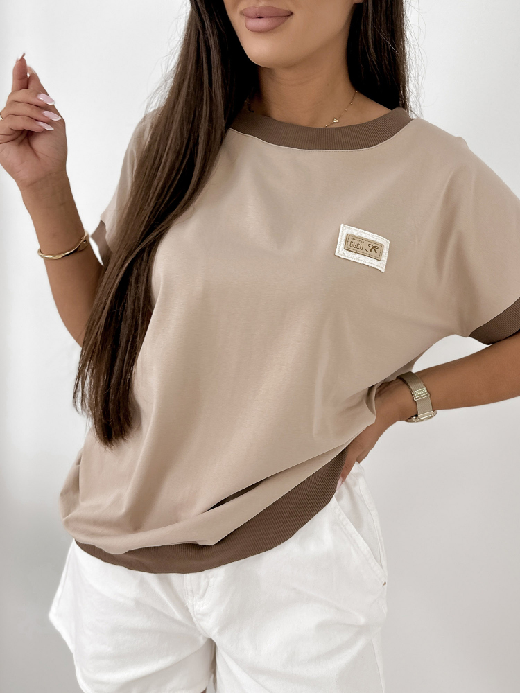 BLOUSE ENSOR BEIGE FONCÉ