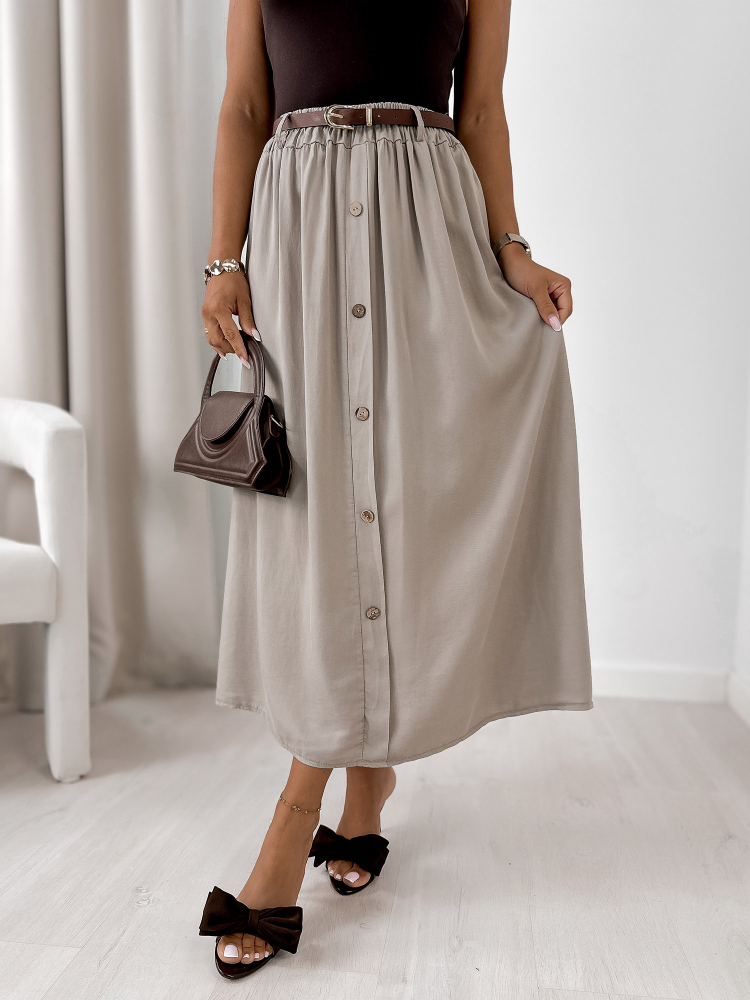JUPE SCARLA BEIGE FONCÉ
