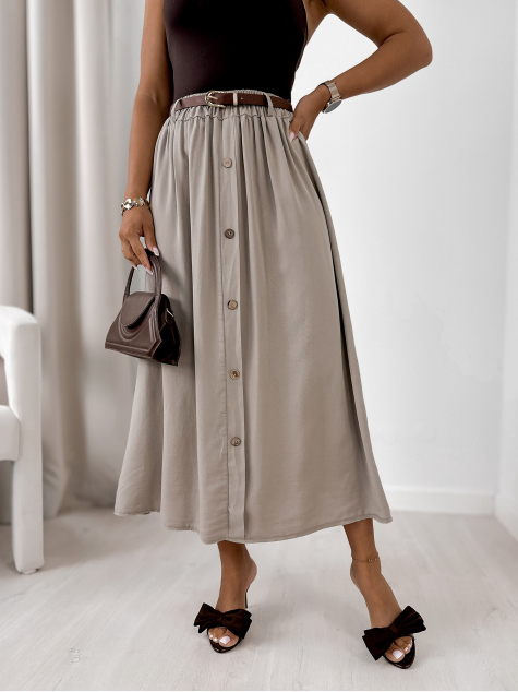 JUPE SCARLA BEIGE FONCÉ