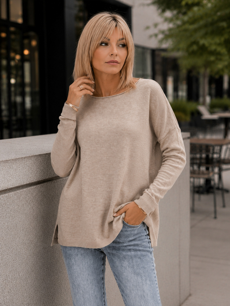 PULLOVER TROMSO DUNKELBEIGER