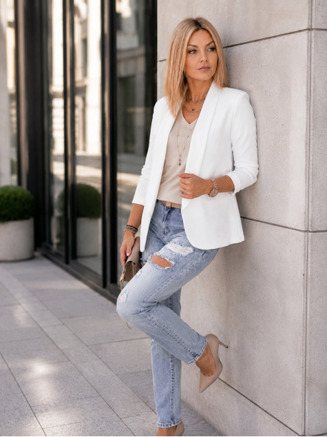 BLAZER  KAPRI ÉCRU