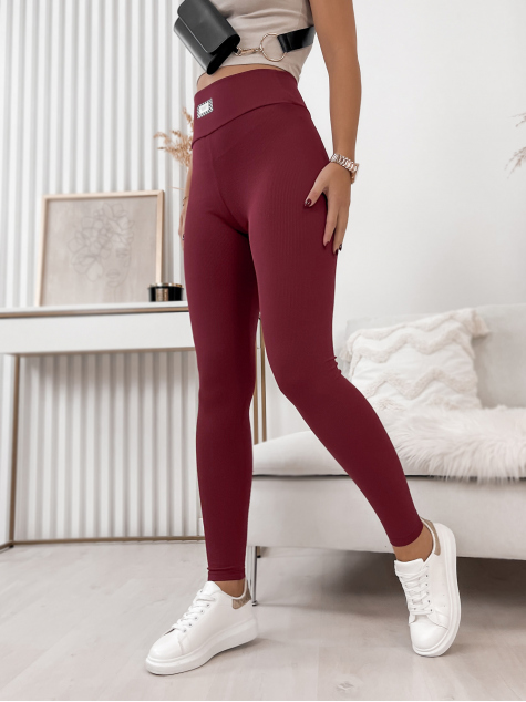 LEGGINGS STRIPED PRIVER BORDÓ