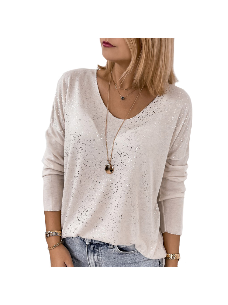 BLOUSE TOSSE BEIGE