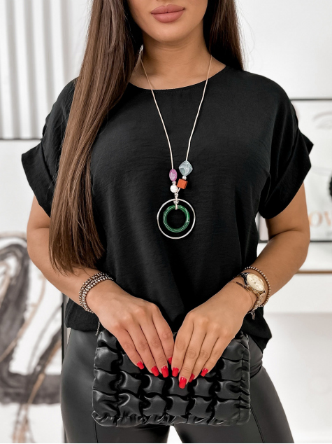 BLUSE DECOL SCHWARZ