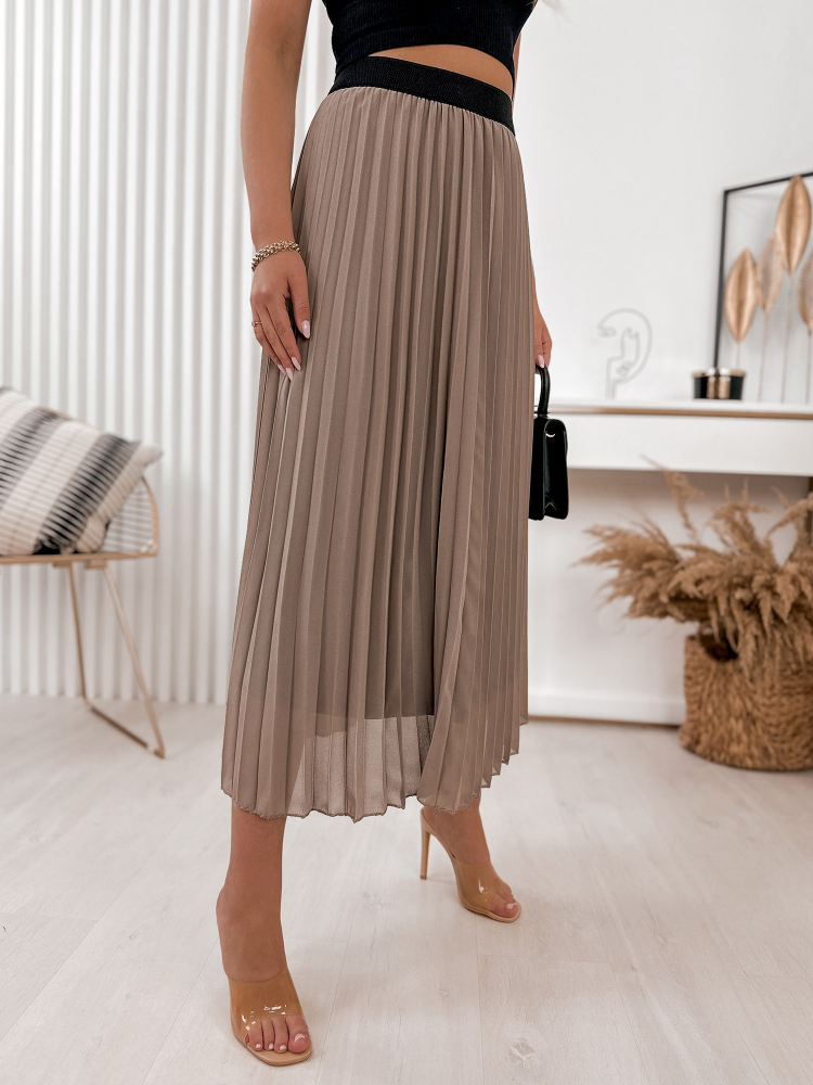 JUPE FAIDO BEIGE FONCÉ