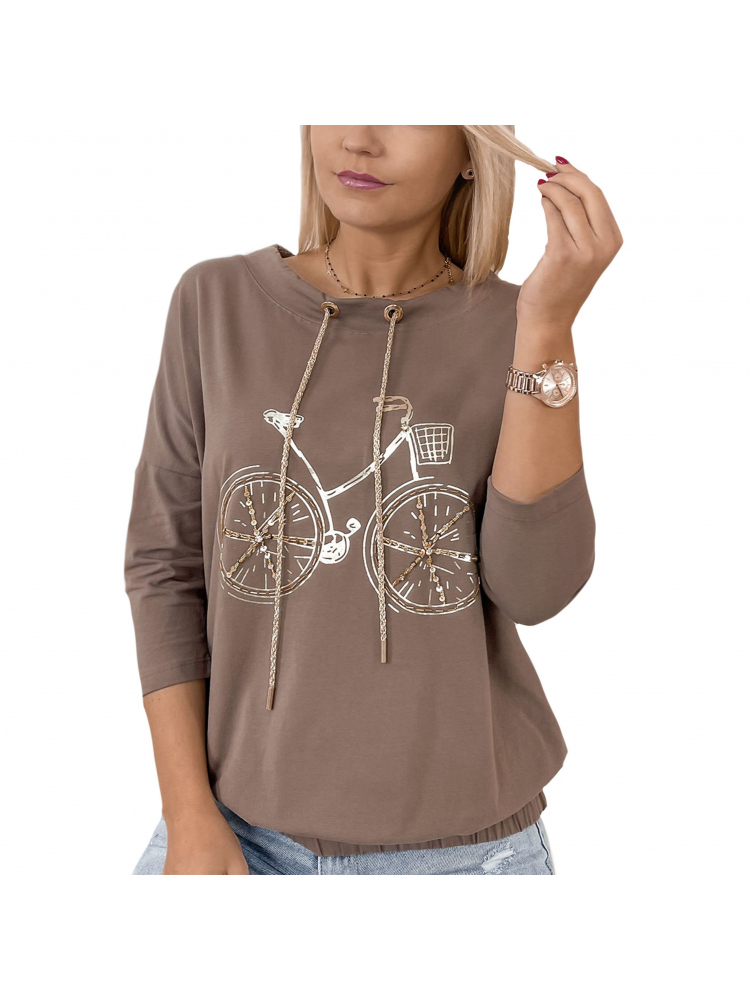 BLUSE BICYCLE BRAUNE