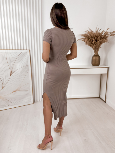 KLEID DONGA DUNKELBEIGE