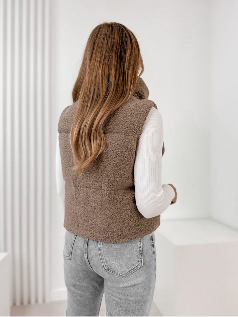 Gilet BOUCLE GEORGIE BRUN