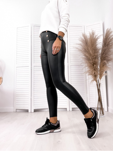 LEGGINGS HEARTBEAT FEKETE