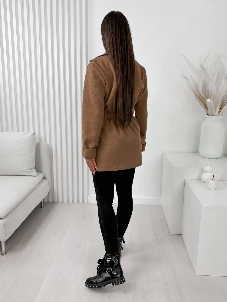 MANTEL GLAME KARAMELLFARBENER