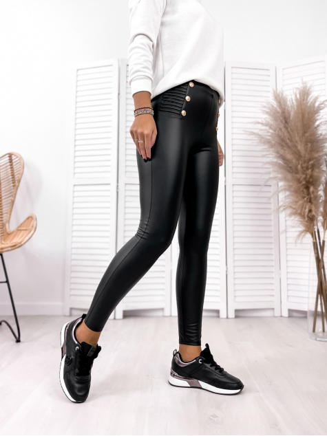 LEGGINGS HEARTBEAT SCHWARZ