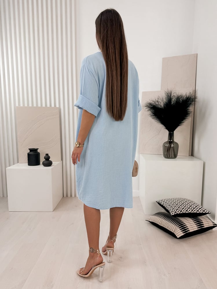 ROBE LANDIS BLEU