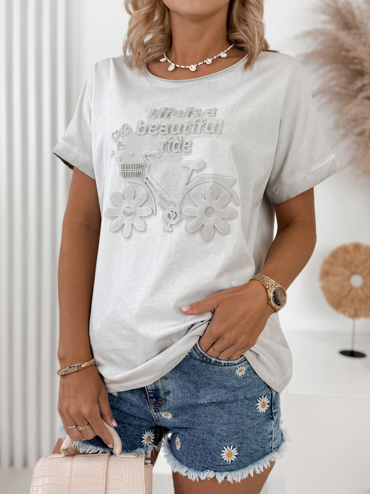 BLUSE LIFE GRAU