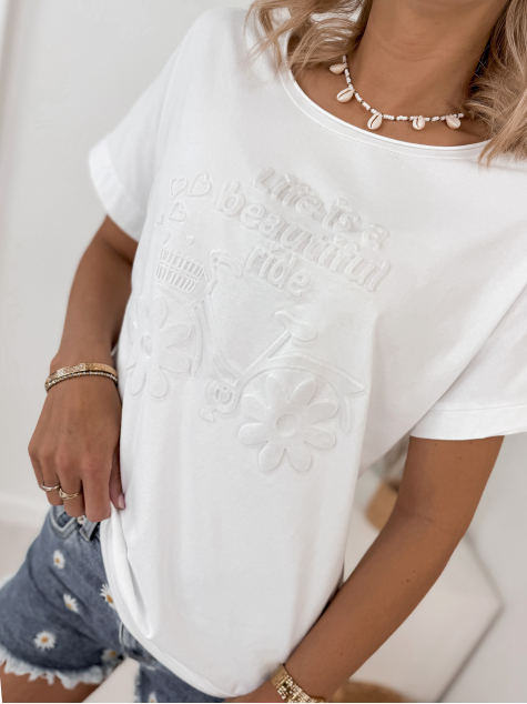 BLOUSE LIFE BLANC