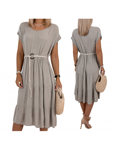 ROBE CLOE BEIGE FONCÉ