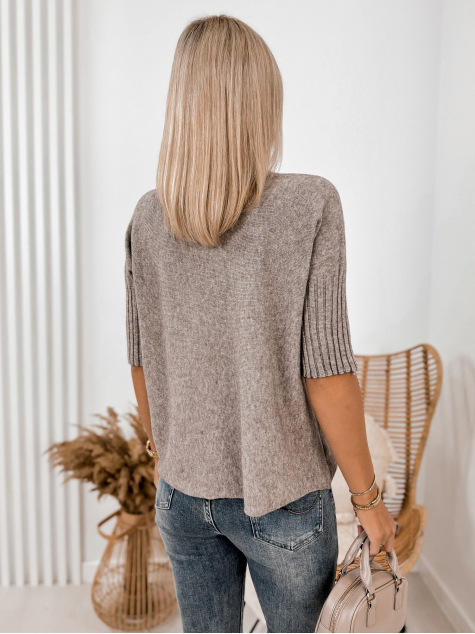 SWEATER RAFFE DARK BEIGE