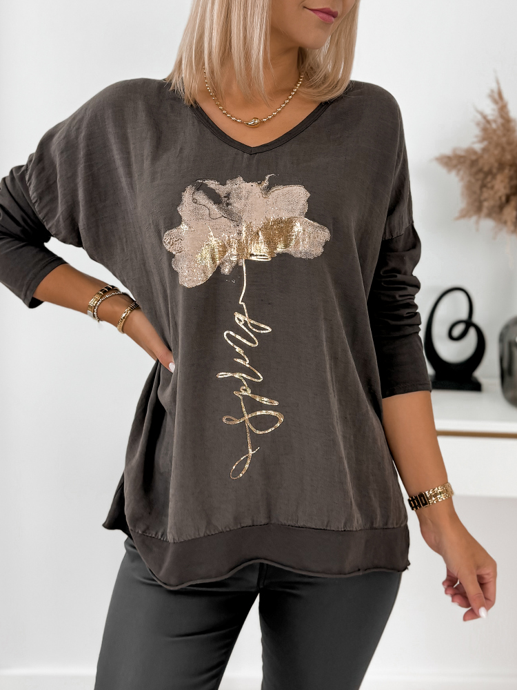 BLUSE WARADA BRAUNE