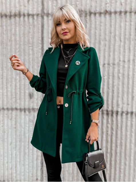 MANTEAU CATTIA VERT FONCÉ