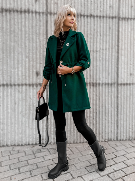 MANTEAU CATTIA VERT FONCÉ