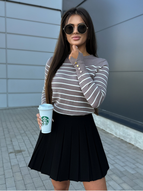 PULLOVER NASTIA DUNKELBEIGER