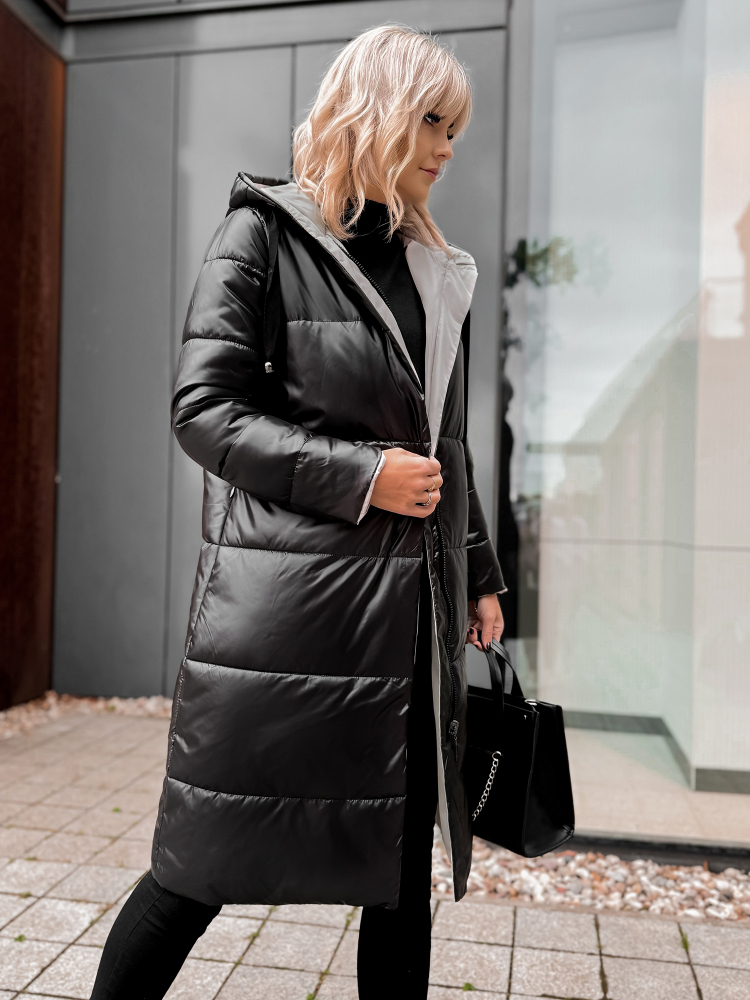 VESTE REVERSIBLE LUENA NOIR - BEIGE