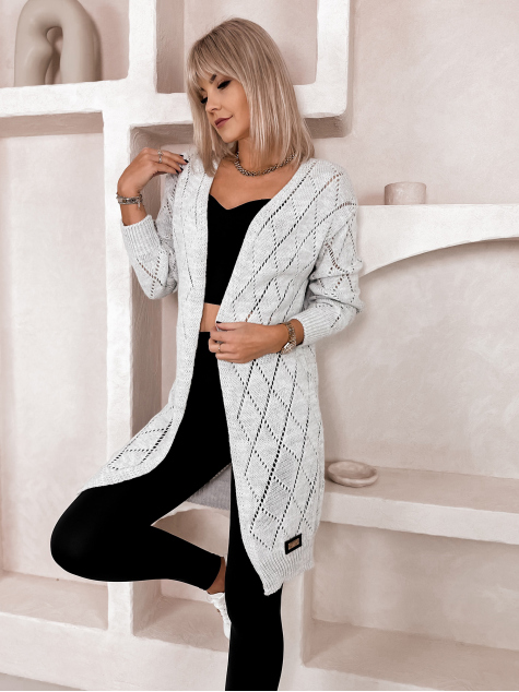CARDIGAN VIMIR GRI DESCHIS