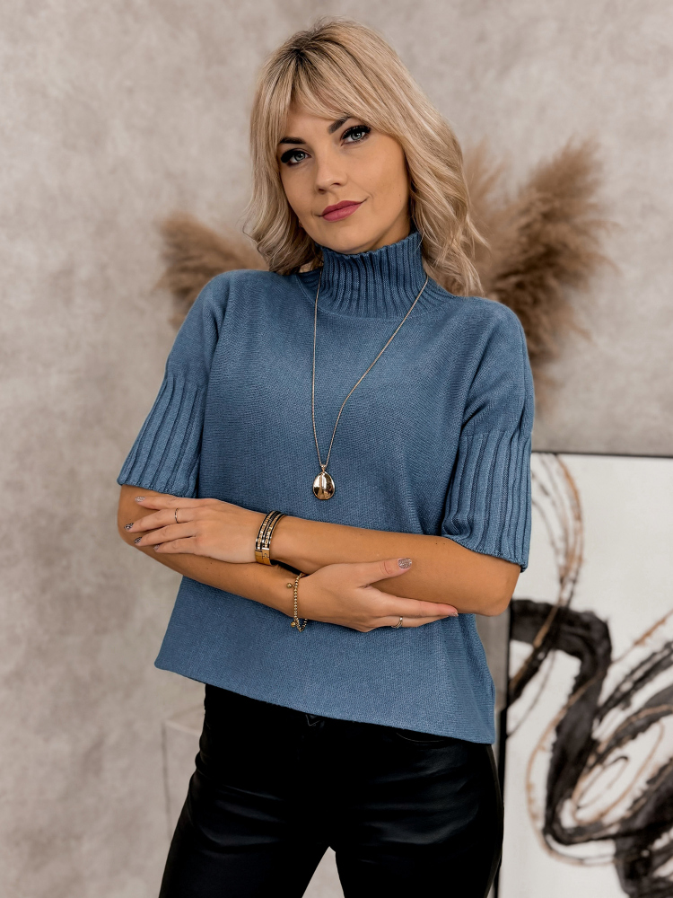 PULLOVER RAFFE BLAU