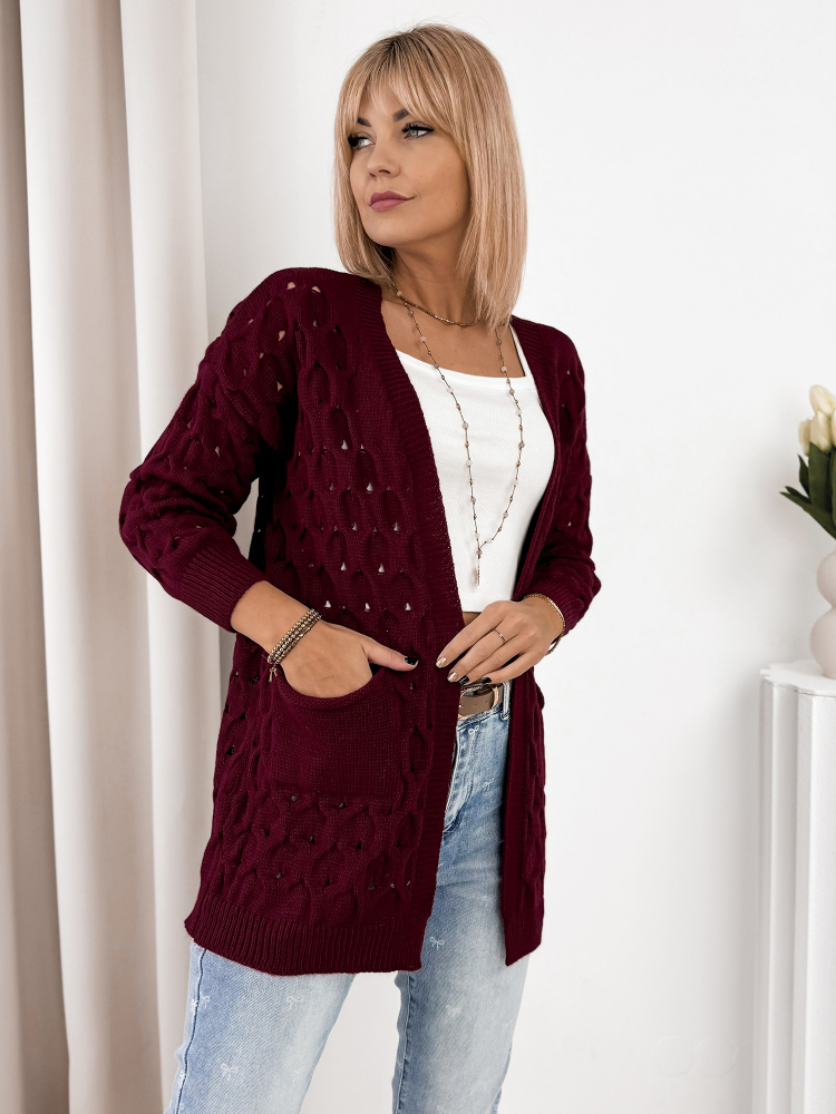 CARDIGAN ADORESSA BORDEAUX