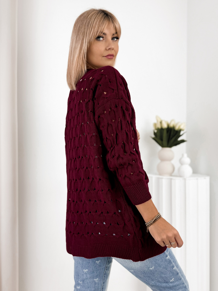 CARDIGAN ADORESSA BORDEAUX