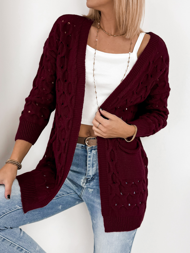 STRICKJACKE ADORESSA BORDEAUX
