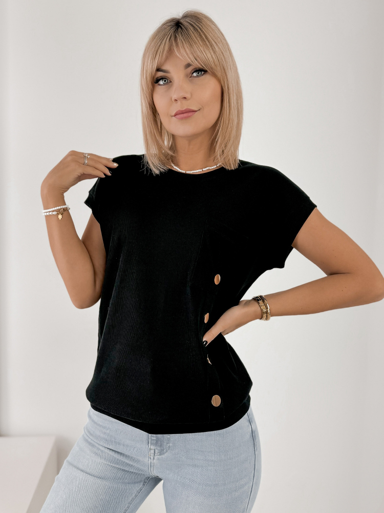 BLOUSE PYLNO NOIR